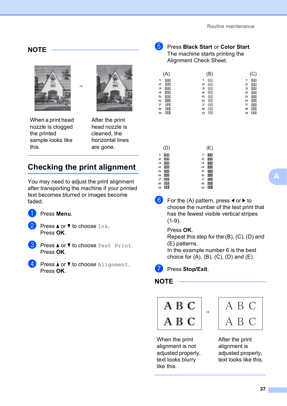Checking the print alignment | Brother DCP-J152W User Manual | Page 49 / 95