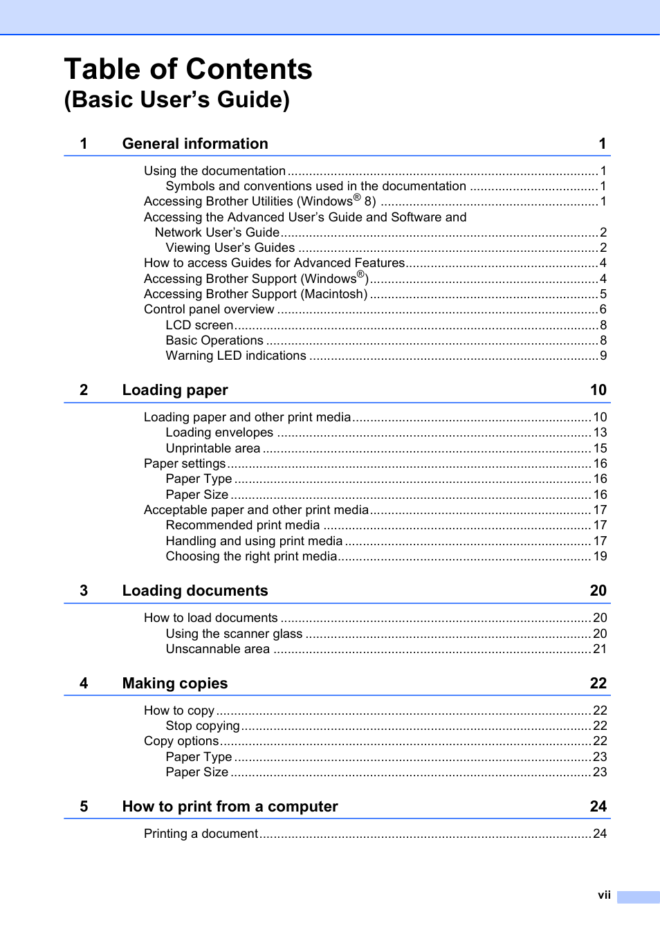 Brother DCP-J152W User Manual | Page 9 / 95