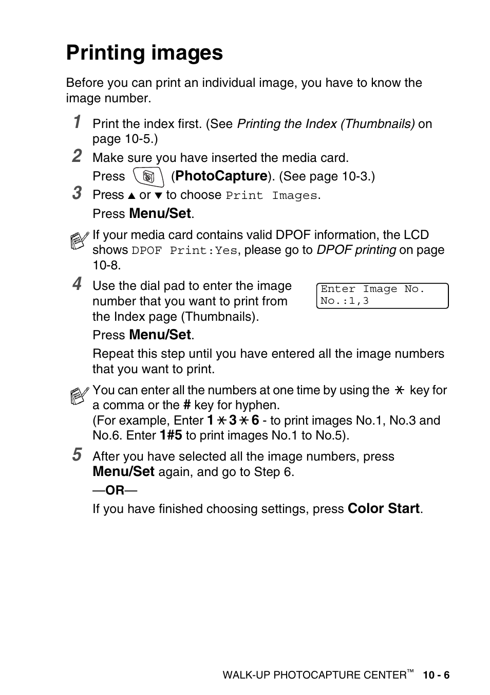 Printing images, Printing images -6 | Brother MFC-640CW User Manual | Page 127 / 225