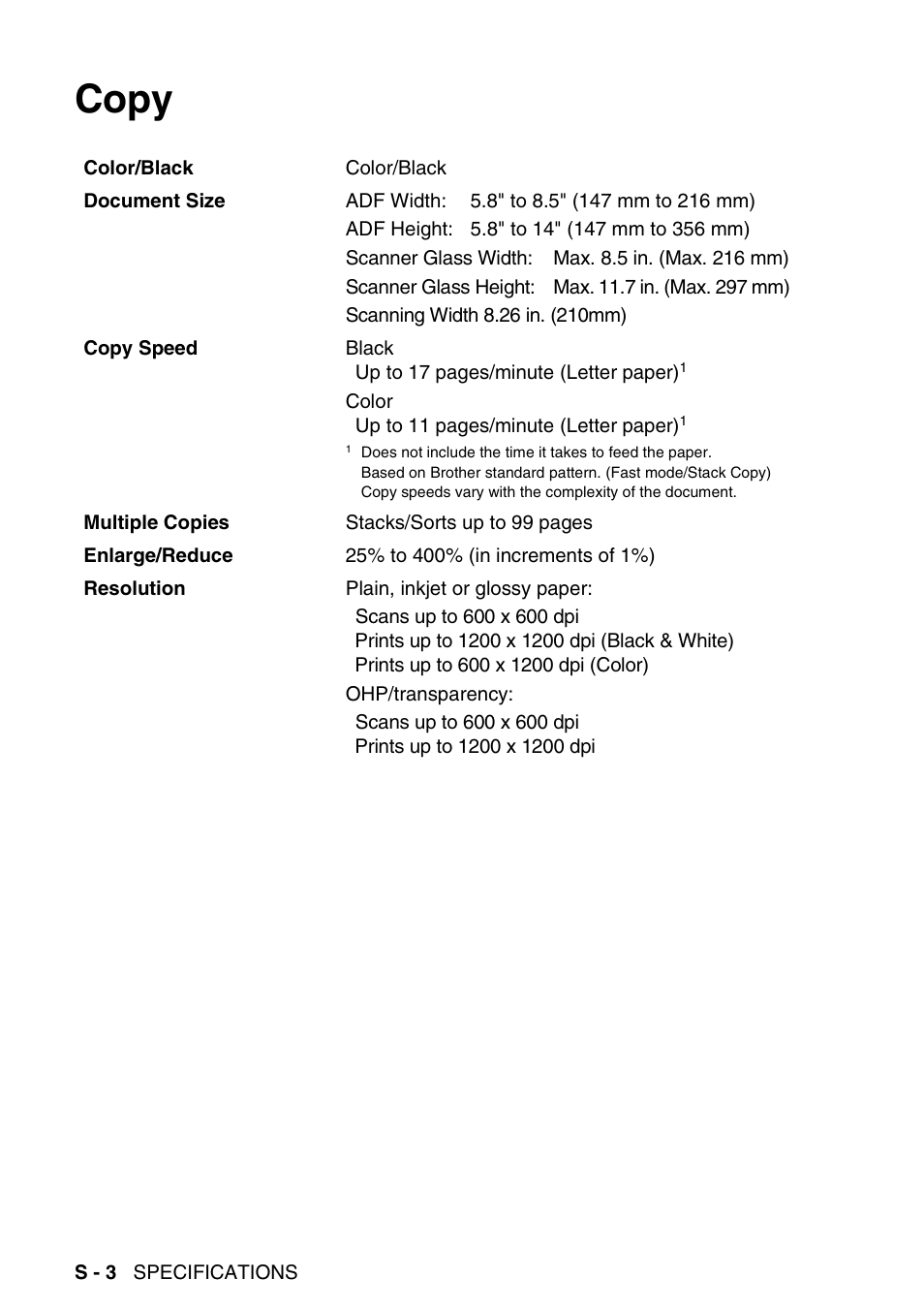 Copy | Brother MFC-640CW User Manual | Page 208 / 225