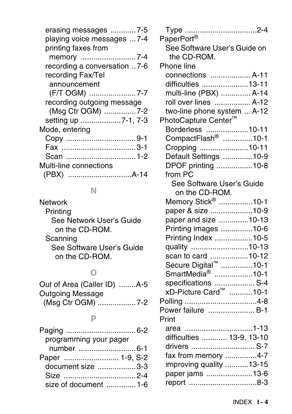 Brother MFC-640CW User Manual | Page 219 / 225