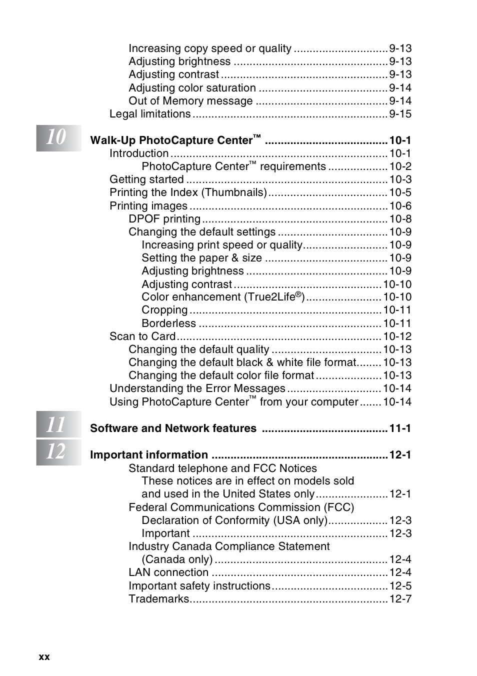 Brother MFC-640CW User Manual | Page 22 / 225