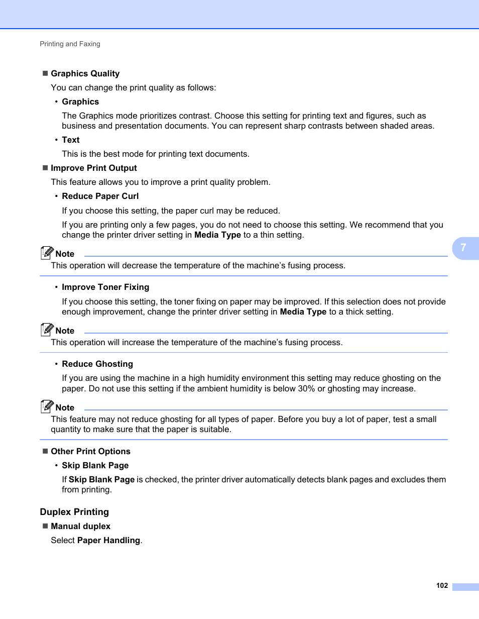 Duplex printing | Brother MFC-7240 User Manual | Page 109 / 160