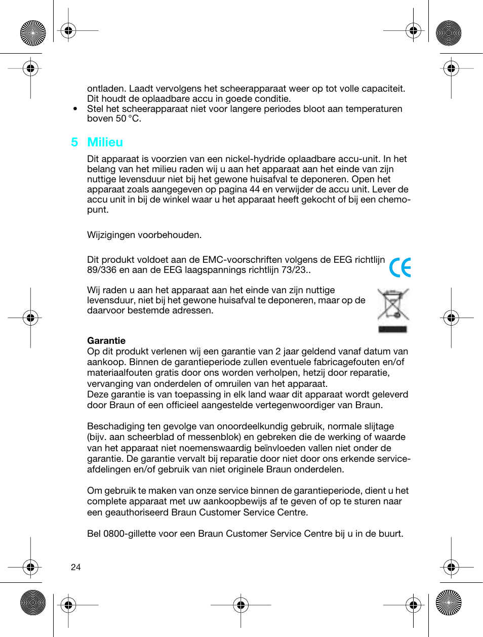 5 milieu | Braun 3773 InterFace Excel User Manual | Page 24 / 50