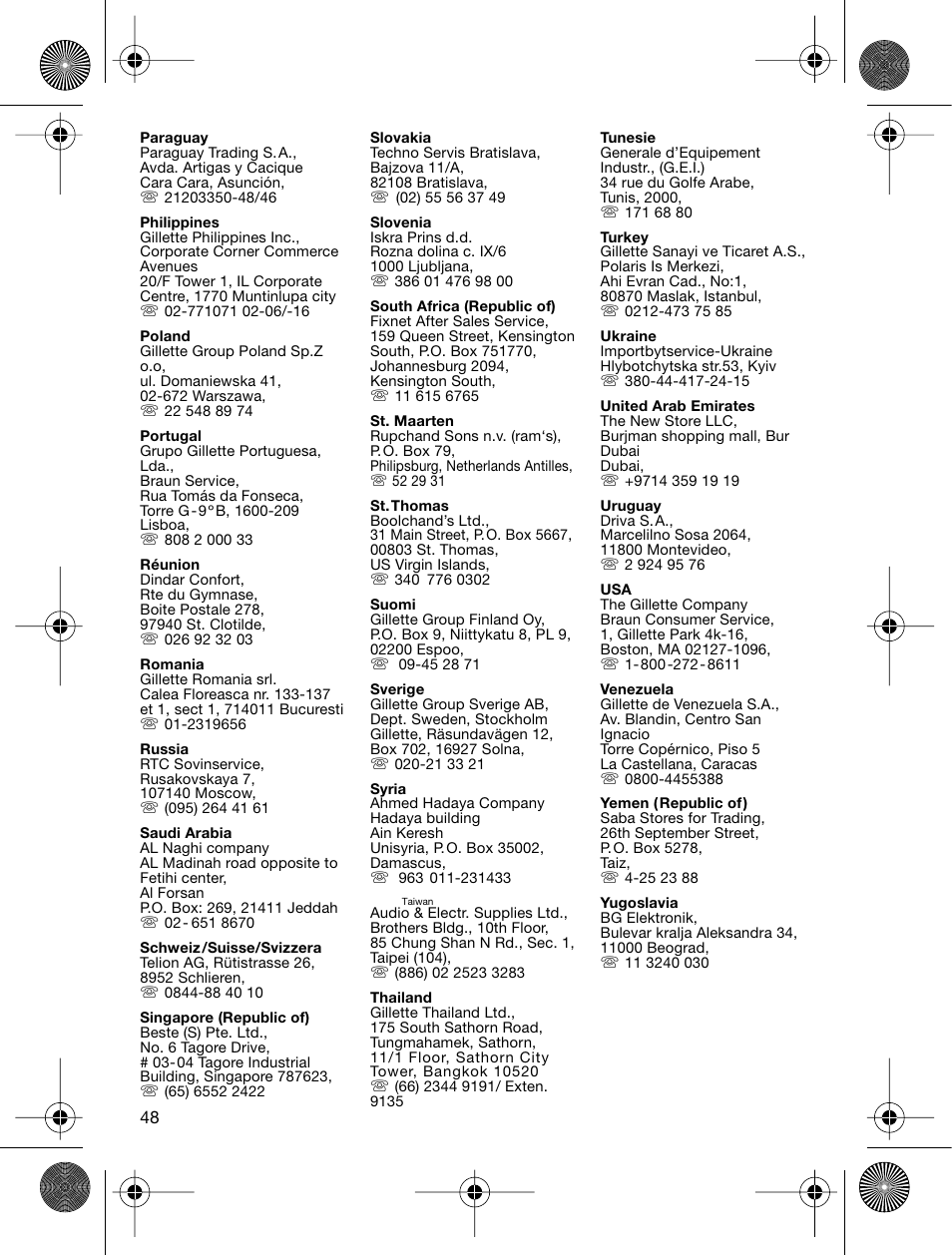 Braun 3773 InterFace Excel User Manual | Page 48 / 50