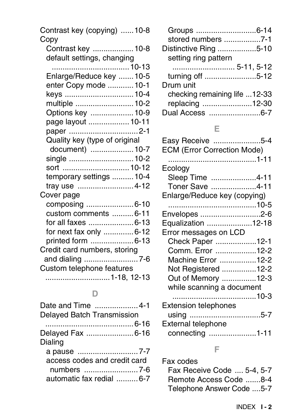 Brother MFC 8220 User Manual | Page 206 / 213