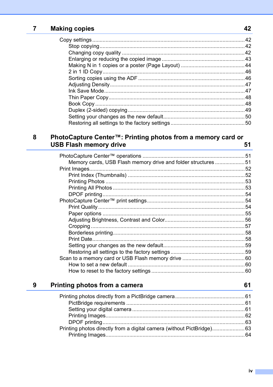 Brother MFC J5910DW User Manual | Page 5 / 87