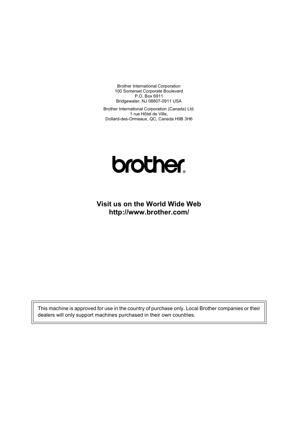 Brother usa/can | Brother MFC J5910DW User Manual | Page 87 / 87