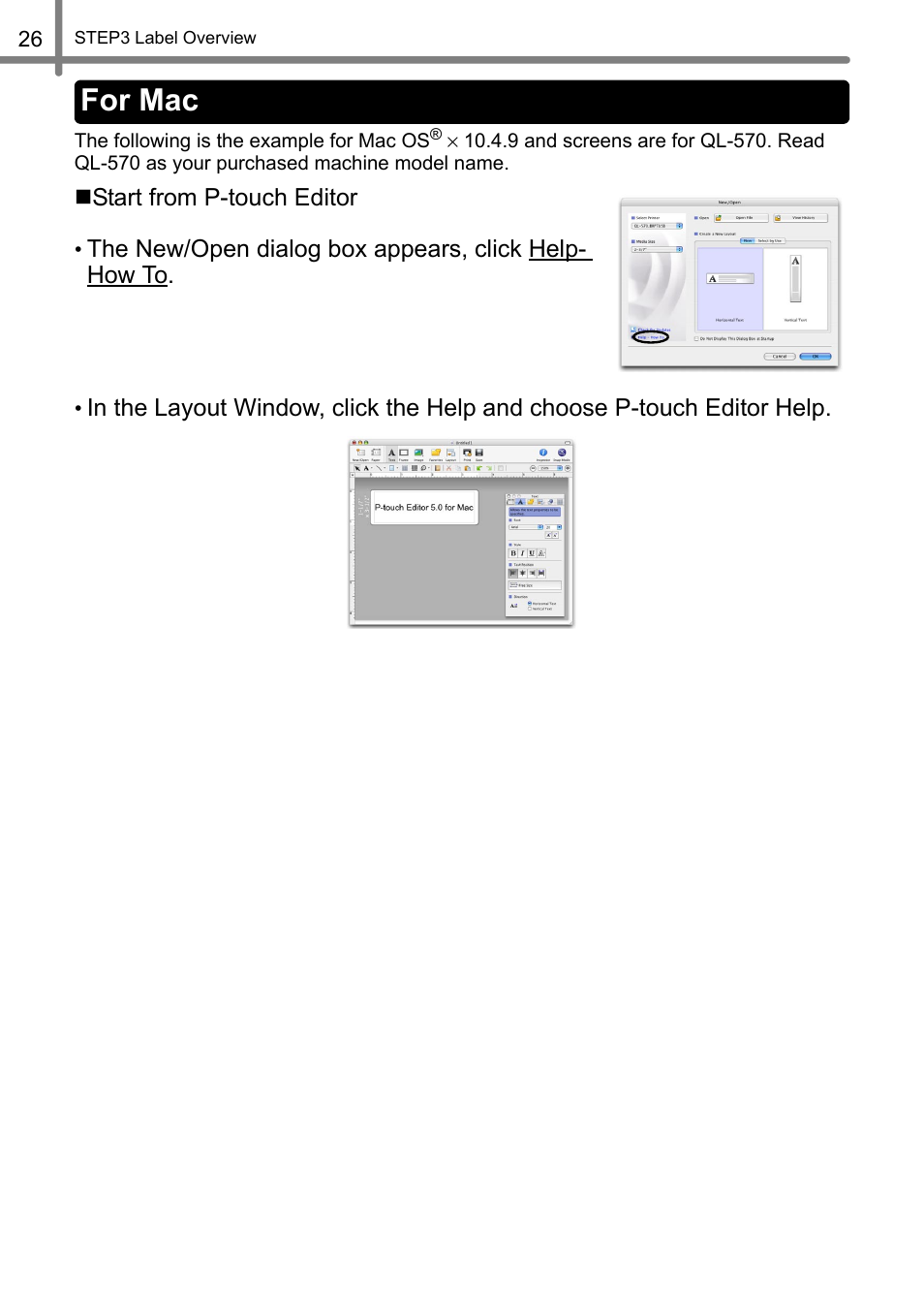 For mac | Brother QL-1060N User Manual | Page 32 / 69