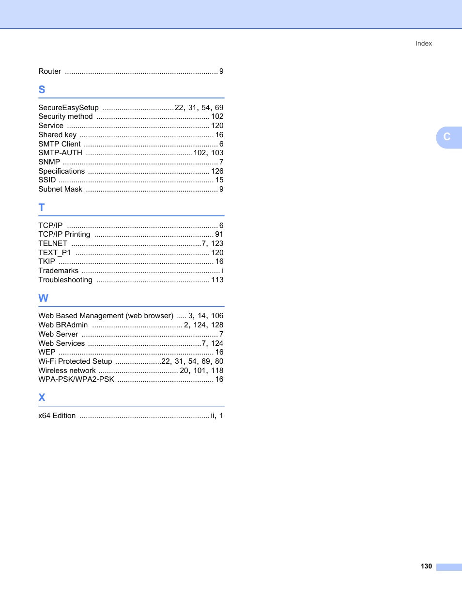 Brother HL-2170W User Manual | Page 137 / 137