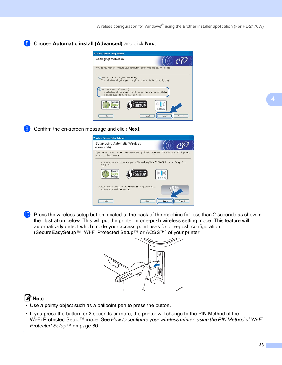 Brother HL-2170W User Manual | Page 40 / 137