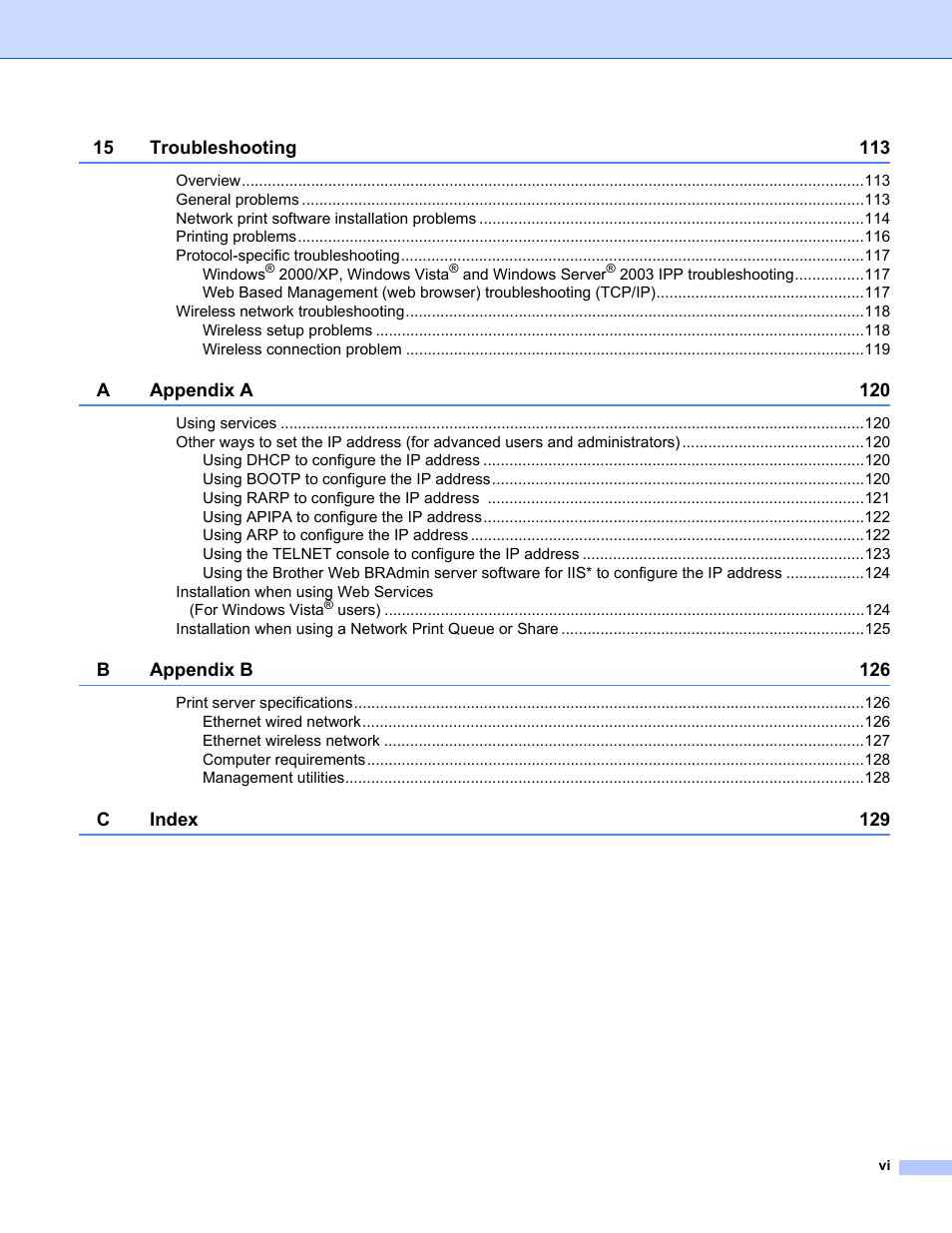Brother HL-2170W User Manual | Page 7 / 137