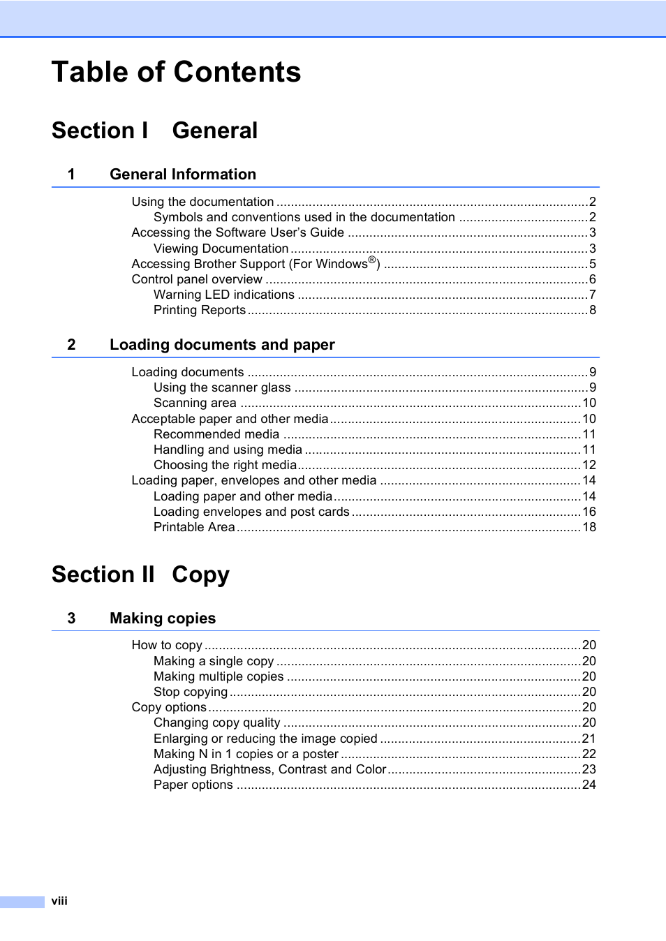 Brother DCP-130C User Manual | Page 10 / 102