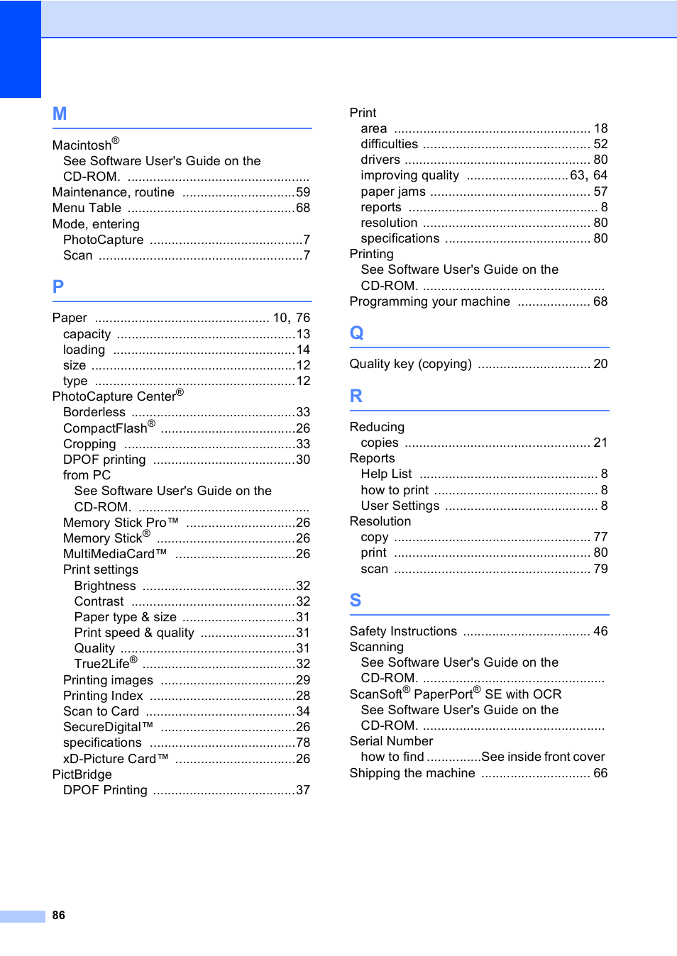 Brother DCP-130C User Manual | Page 99 / 102