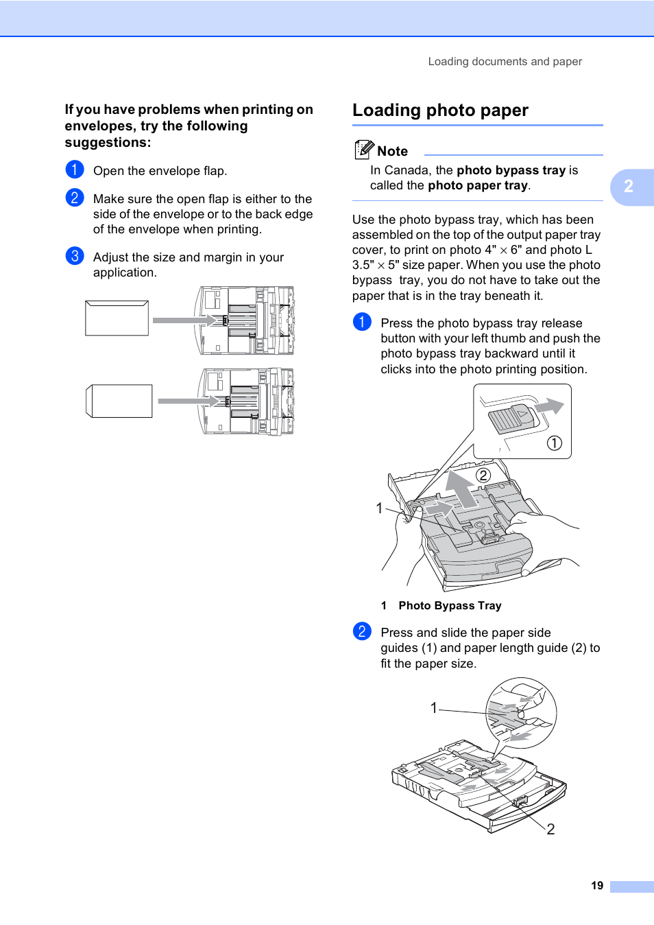 Loading photo paper | Brother DCP-350C User Manual | Page 33 / 124