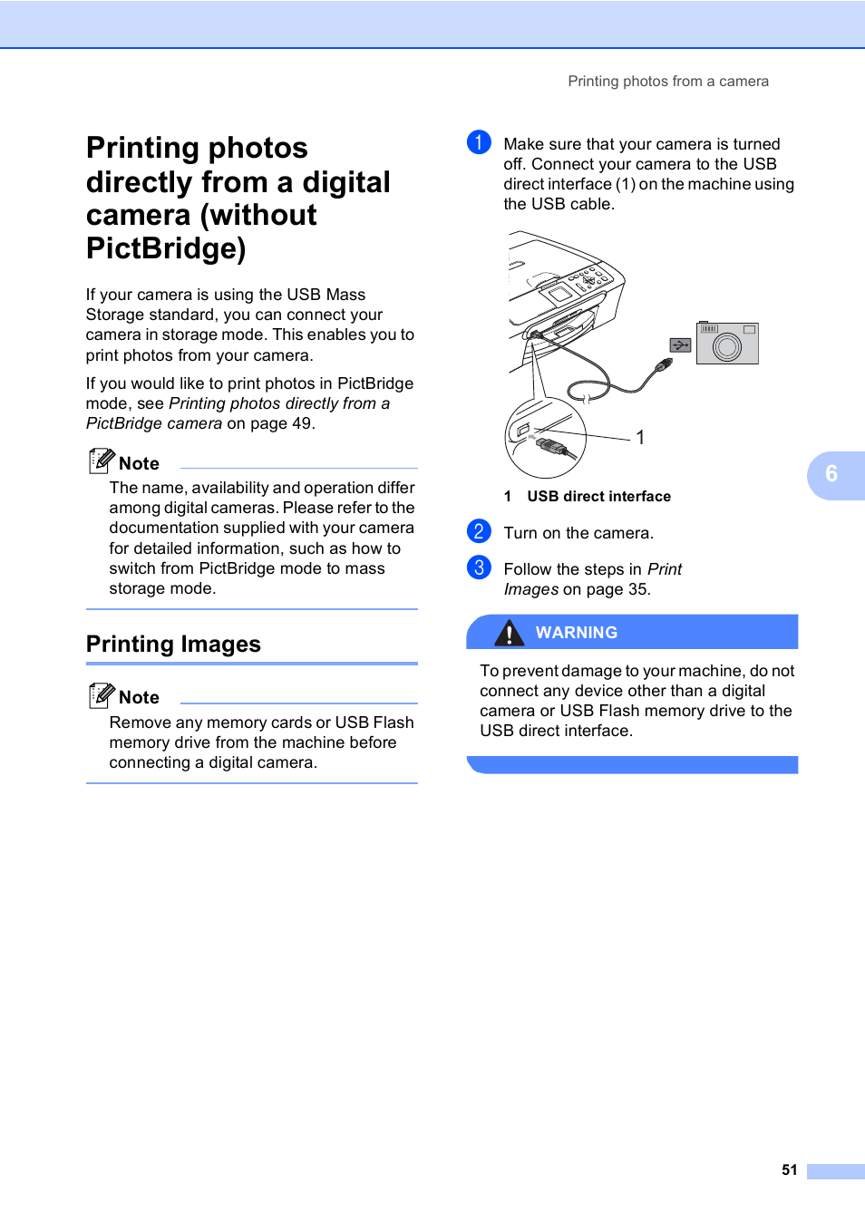 Printing images | Brother DCP-350C User Manual | Page 65 / 124