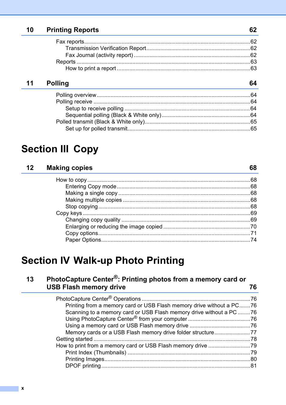 Brother MFC-5490CN User Manual | Page 12 / 182