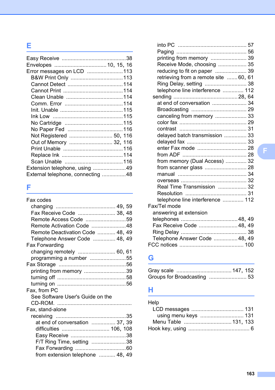 Brother MFC-5490CN User Manual | Page 177 / 182