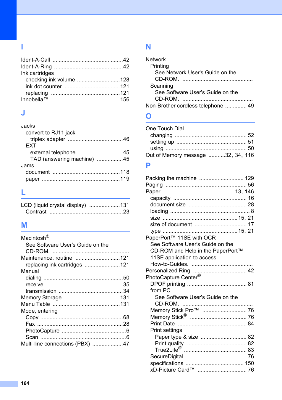 Brother MFC-5490CN User Manual | Page 178 / 182