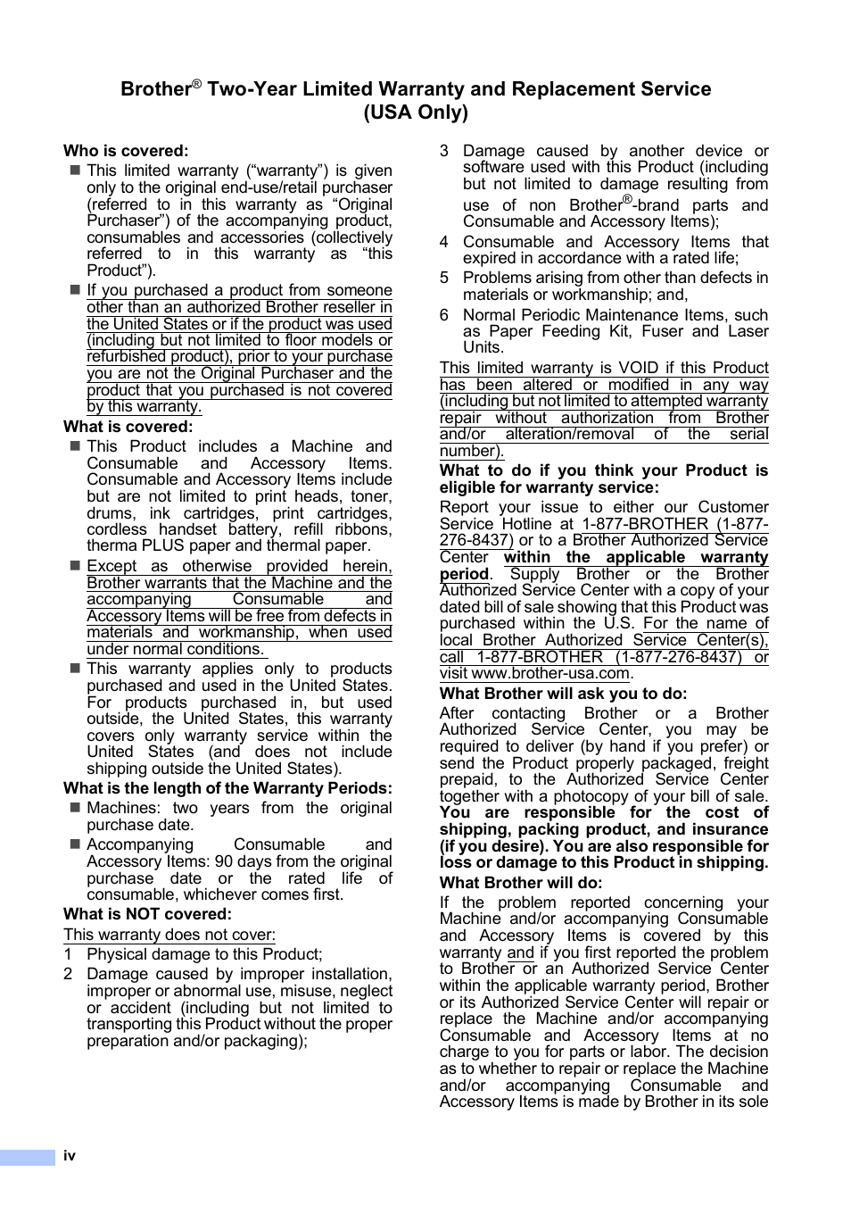 Brother | Brother MFC-5490CN User Manual | Page 6 / 182