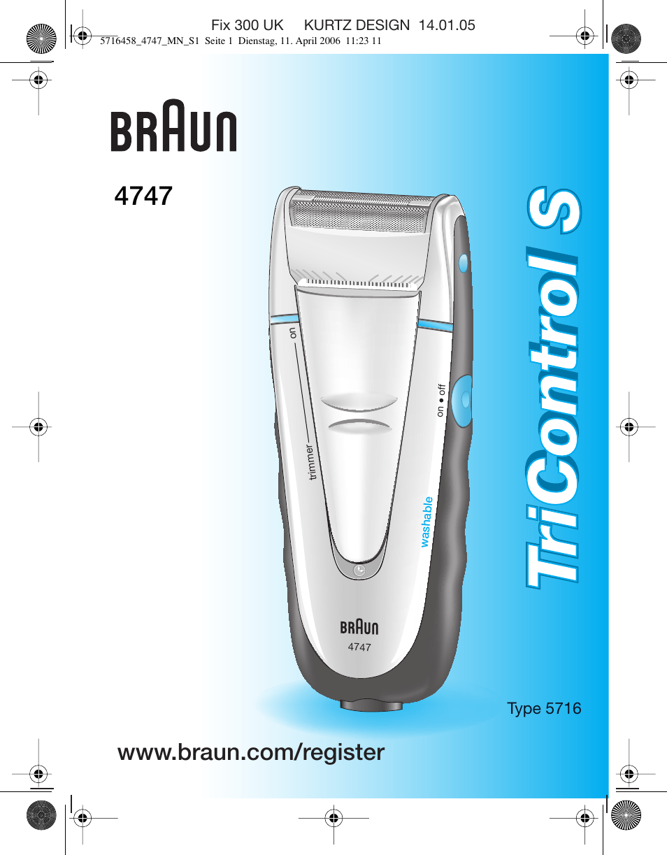 Braun 4747 TriControl S User Manual | 30 pages