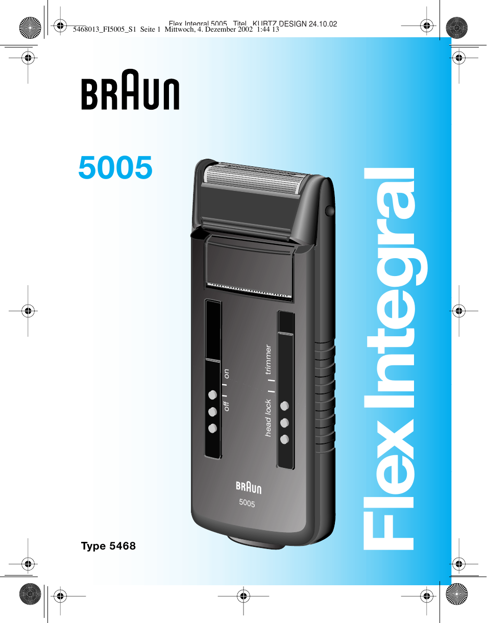 Braun 5005 Flex Integral User Manual | 54 pages