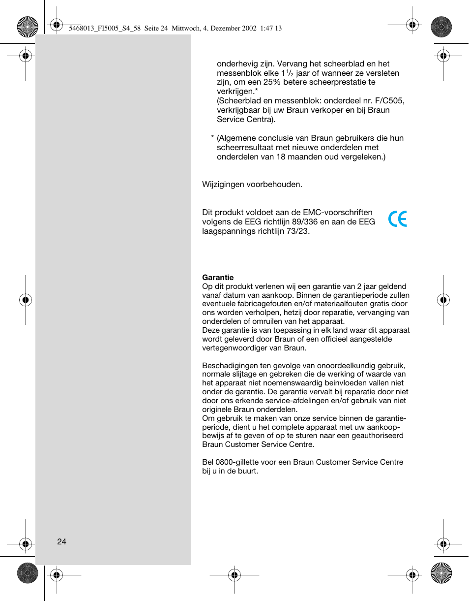 Braun 5005 Flex Integral User Manual | Page 24 / 54