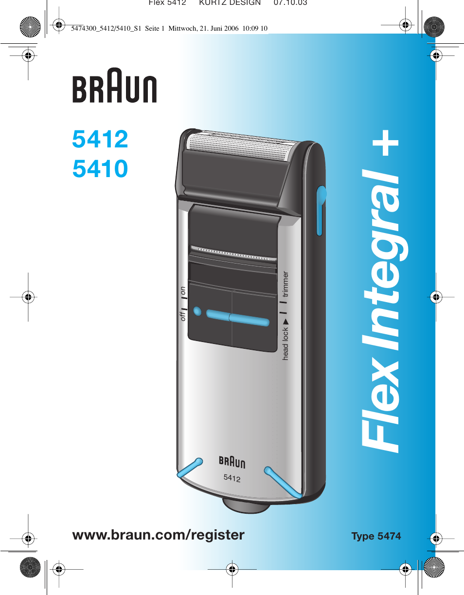 Braun 5410 Flex Integral+ User Manual | 33 pages