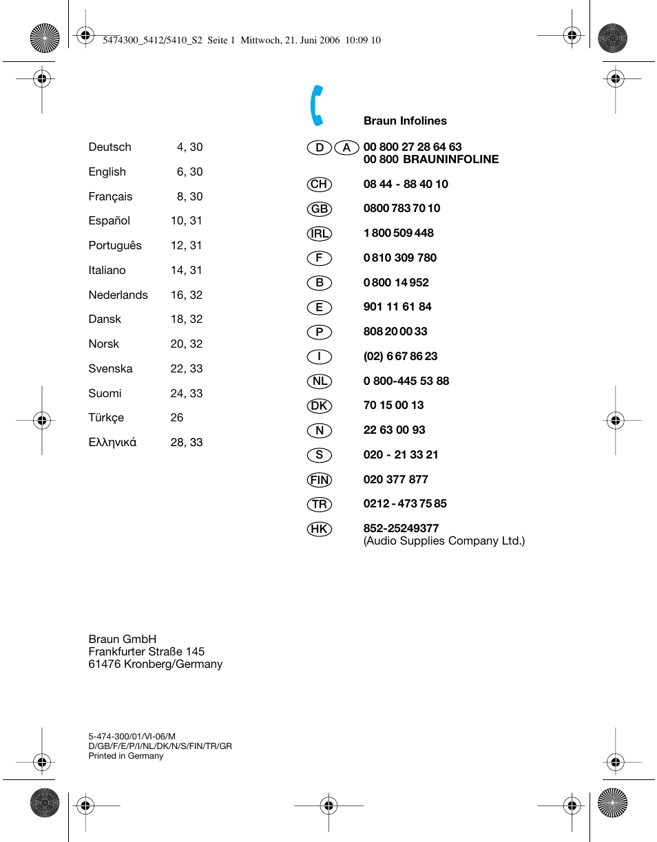 Braun 5410 Flex Integral+ User Manual | Page 2 / 33