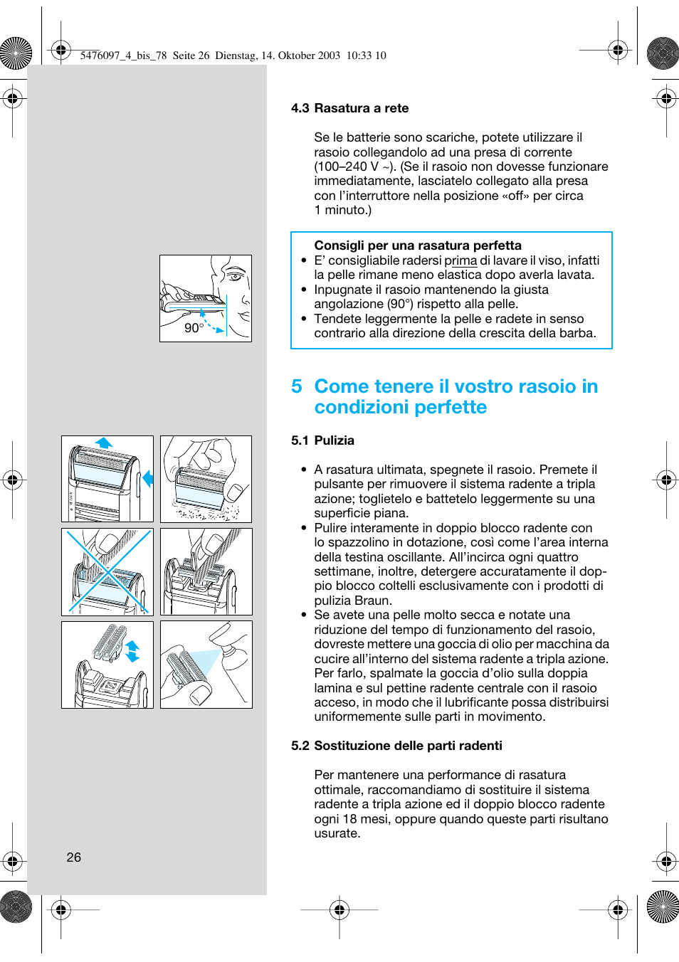 Braun 5414 Flex Integral User Manual | Page 26 / 76