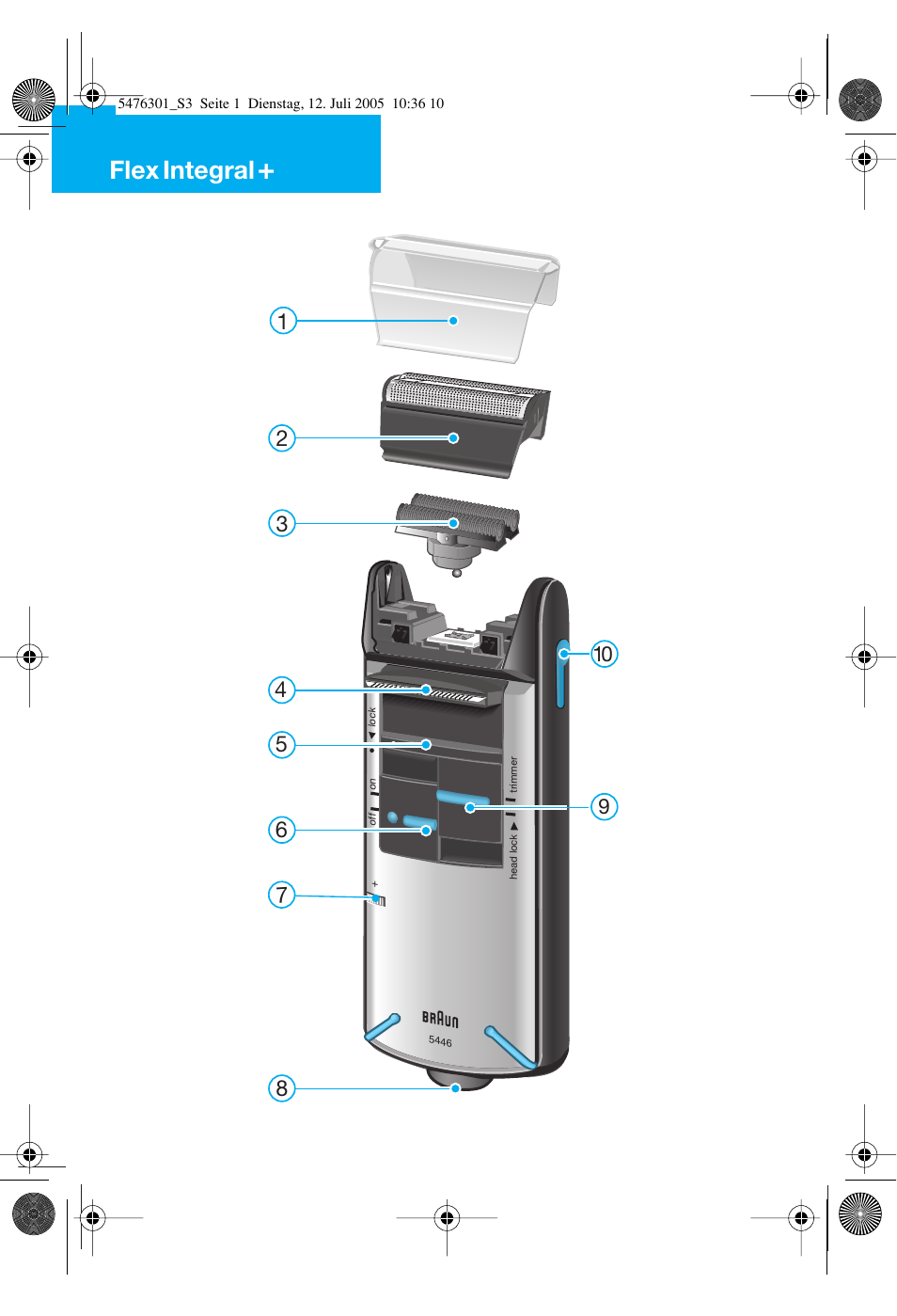 Flex integral | Braun 5443 Flex Integral+ User Manual | Page 3 / 64