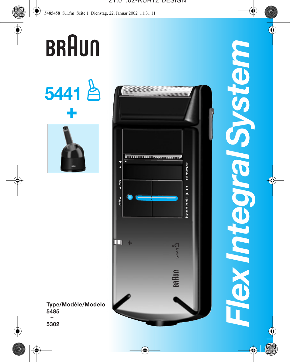 Braun 5441 Flex Integral System User Manual | 35 pages