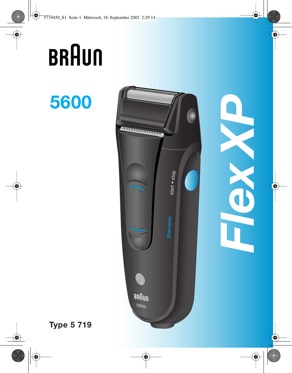 Braun 5600 Flex XP User Manual | 32 pages