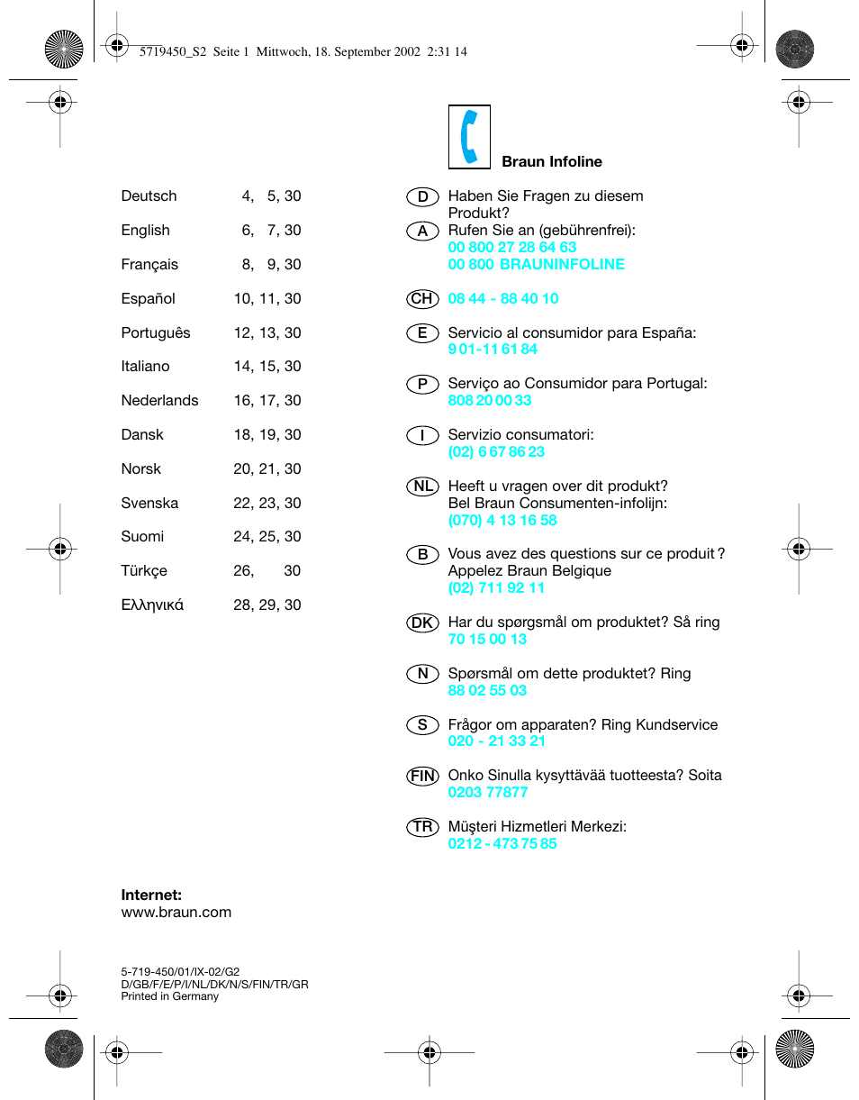 Braun 5600 Flex XP User Manual | Page 2 / 32
