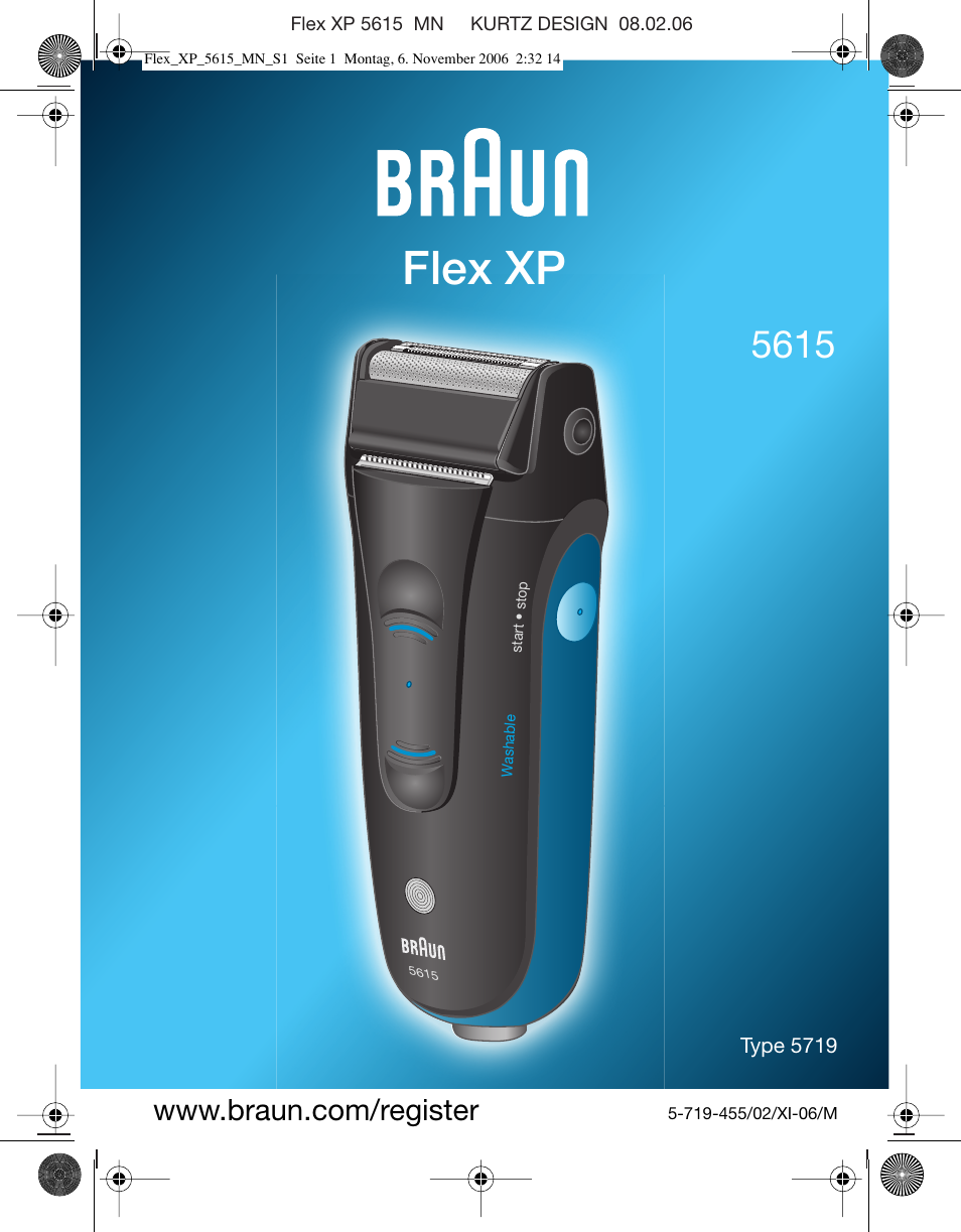 Braun 5615 Flex XP User Manual | 26 pages