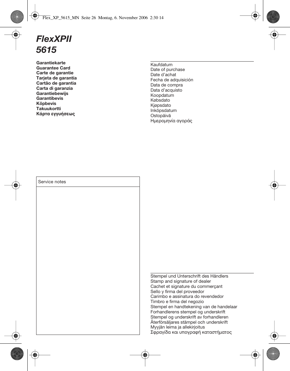 Flexxpii 5615 | Braun 5615 Flex XP User Manual | Page 26 / 26
