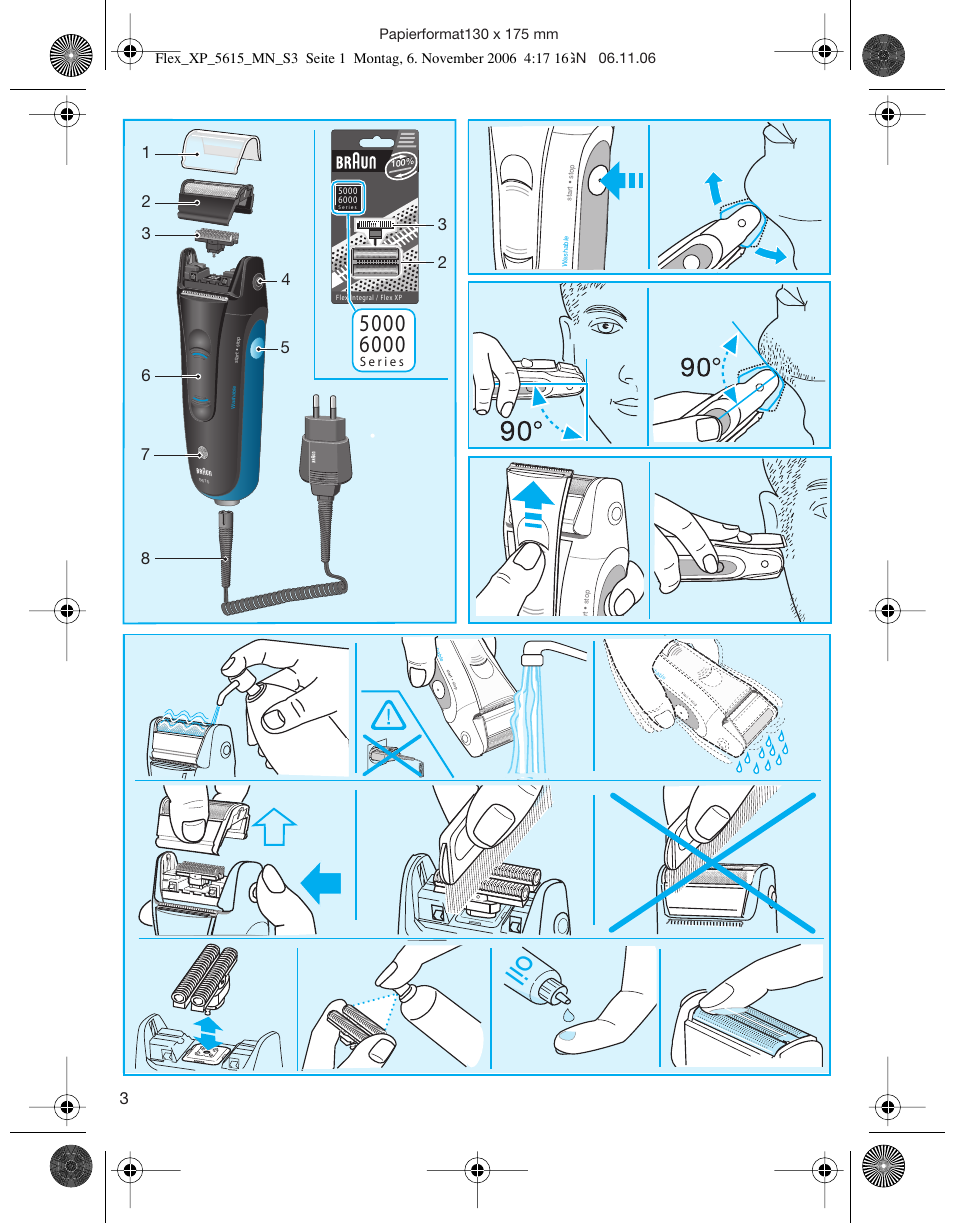 Braun 5615 Flex XP User Manual | Page 3 / 26