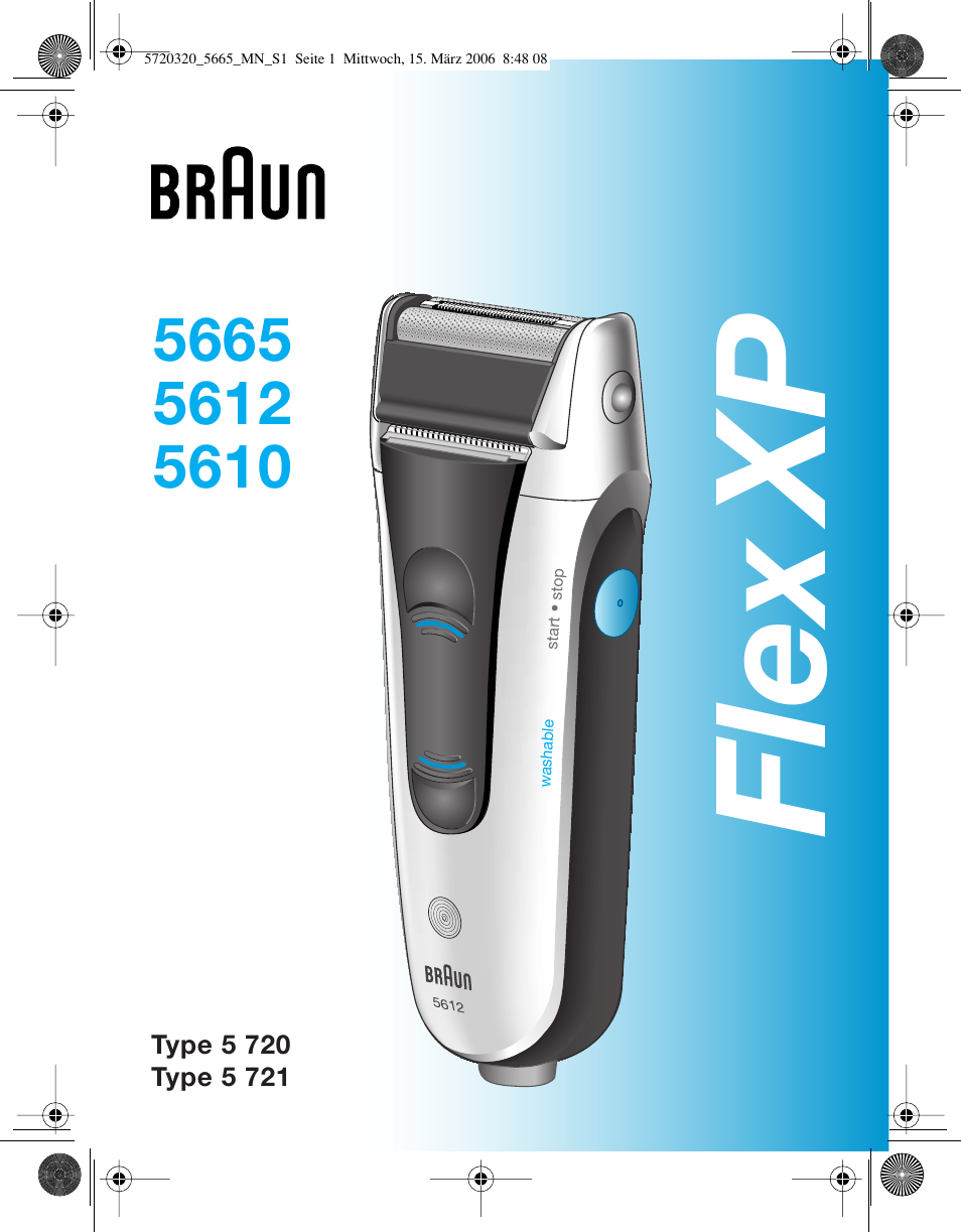 Braun 5612 Flex XP User Manual | 33 pages