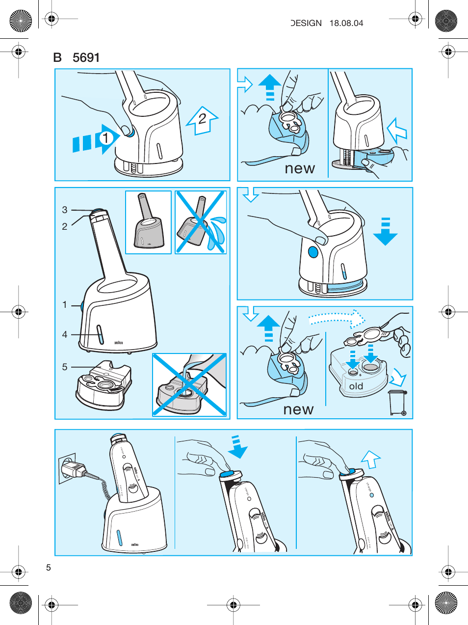 B 5691 | Braun 5691 Flex XP II System User Manual | Page 4 / 53