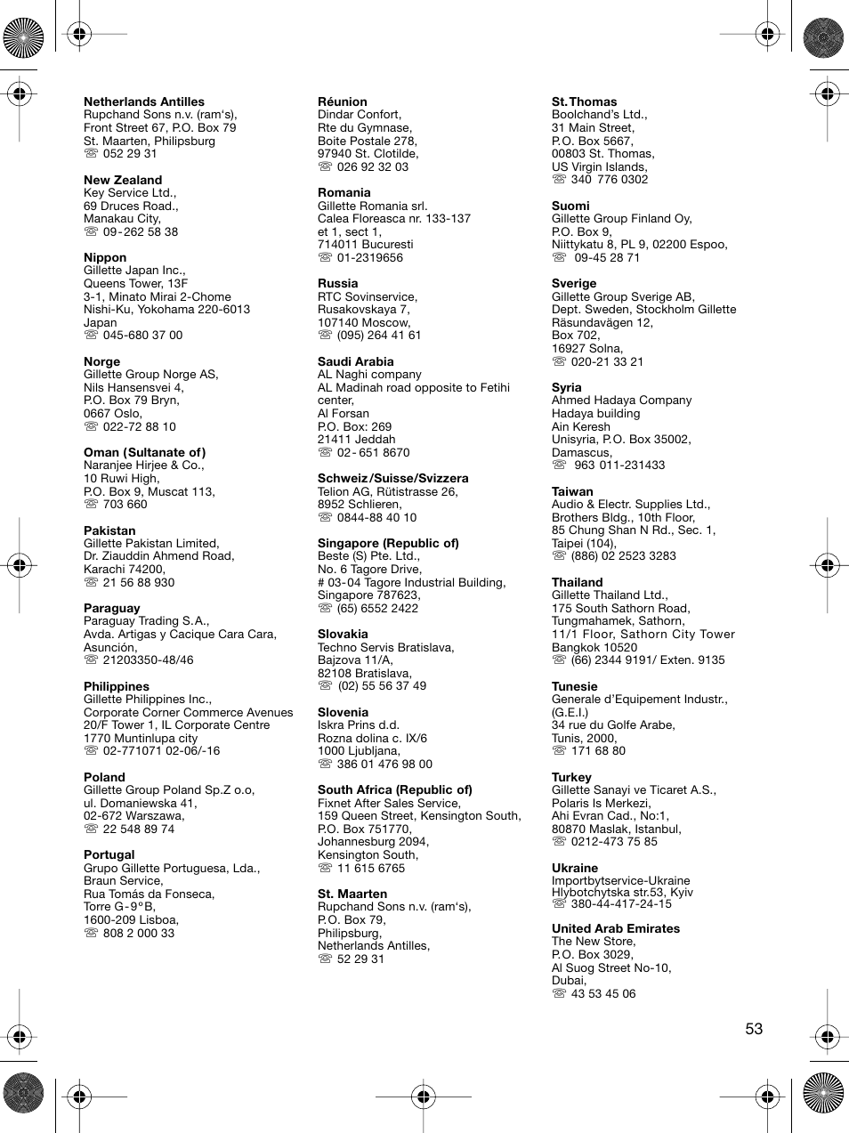 Braun 5691 Flex XP II System User Manual | Page 52 / 53