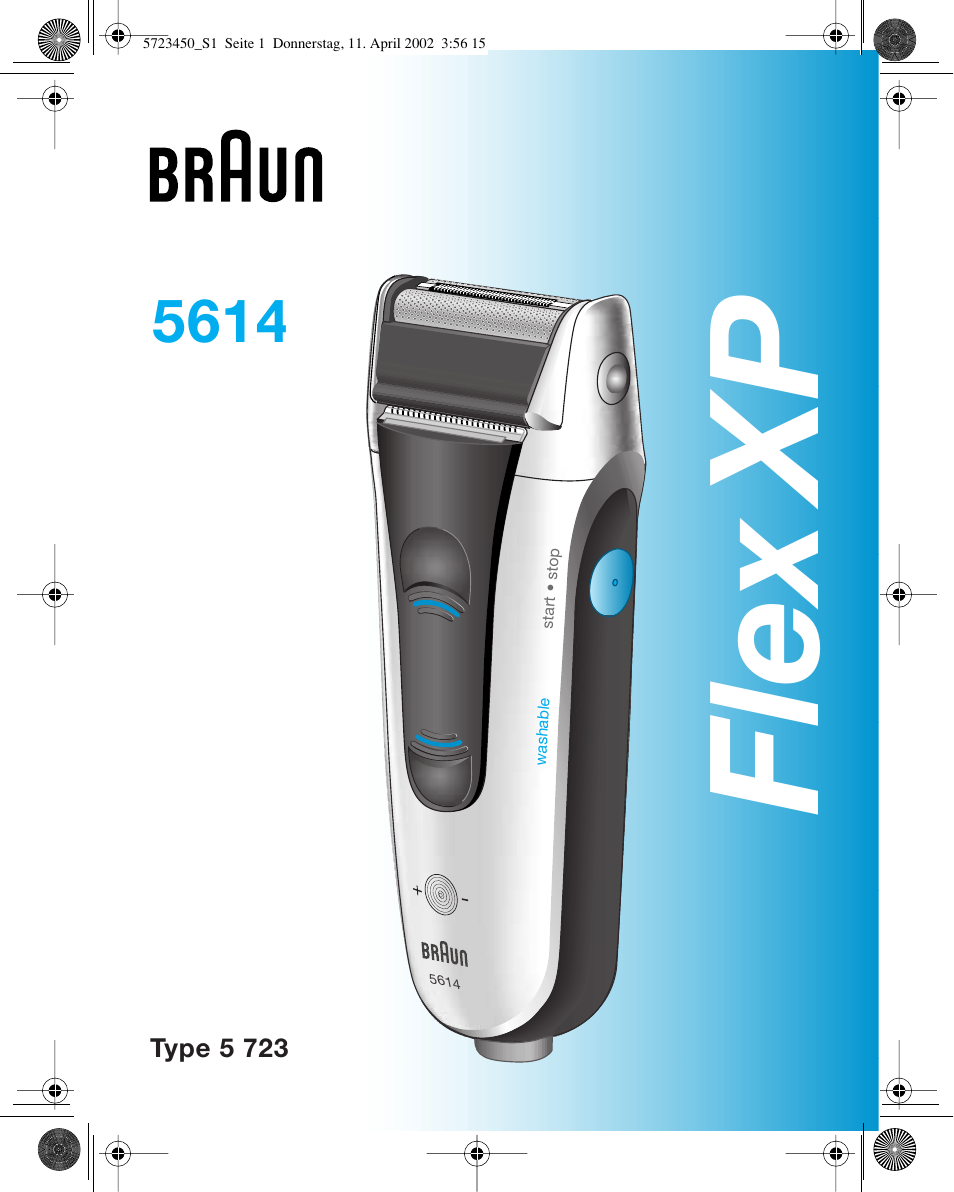 Braun 5614 Flex XP User Manual | 38 pages