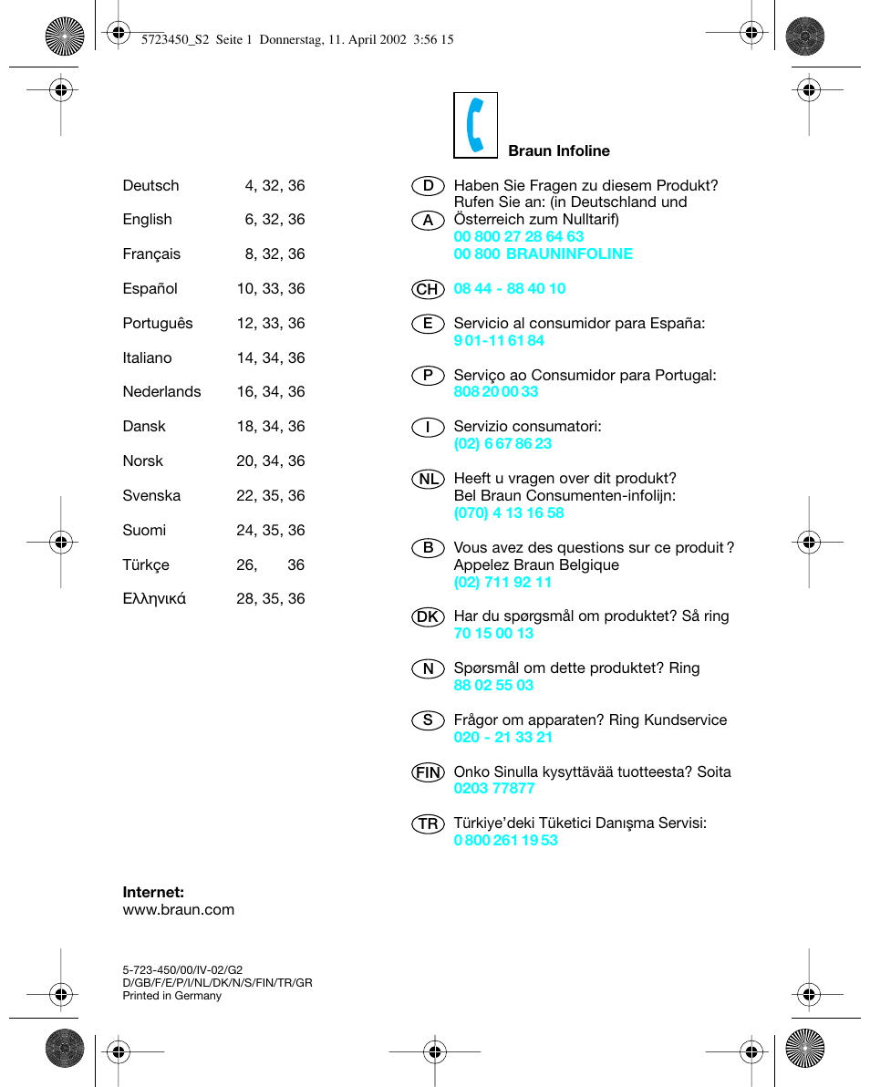 Braun 5614 Flex XP User Manual | Page 2 / 38