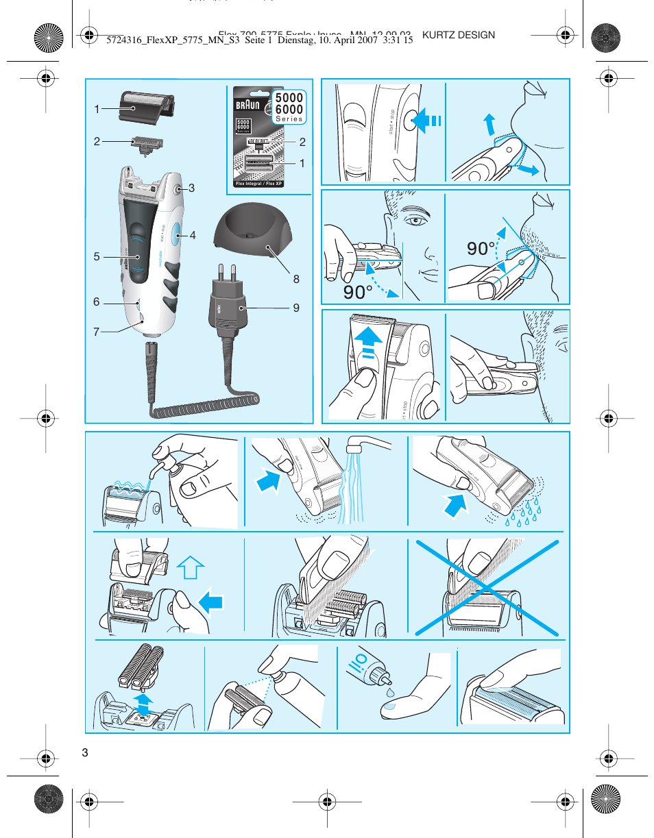 Braun 5770 swing, Flex XP II User Manual | Page 3 / 35