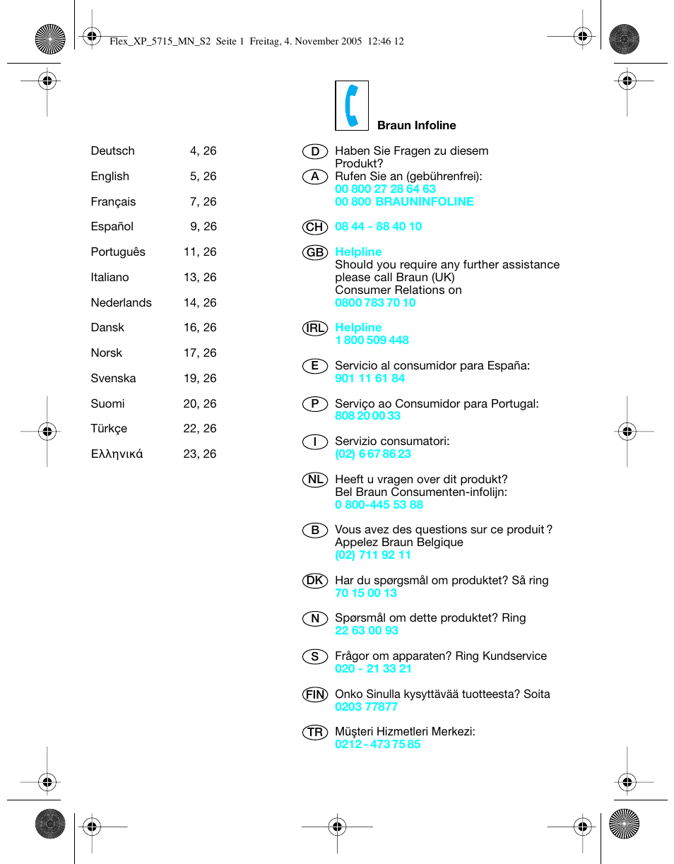 Braun 5715 Flex XP II User Manual | Page 2 / 28