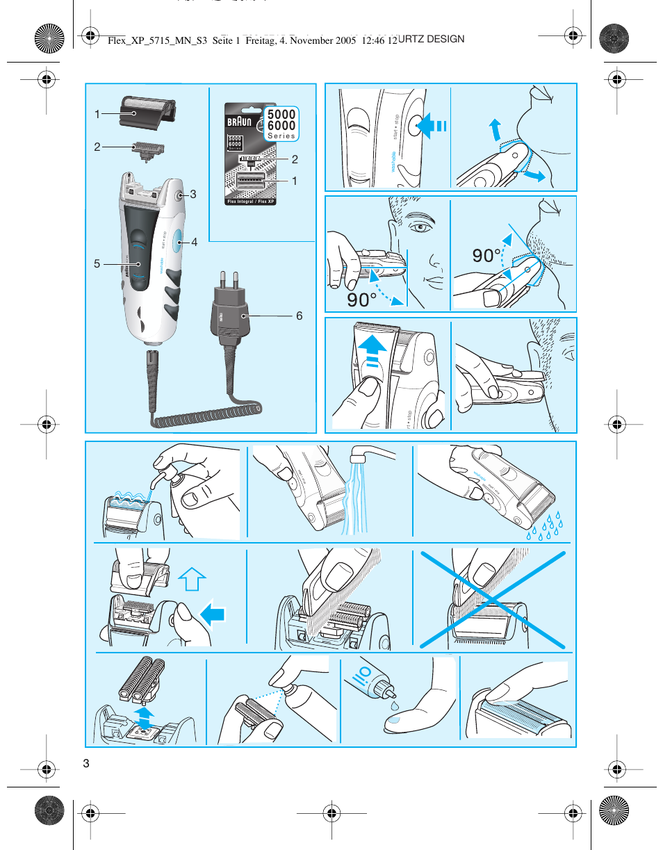 Braun 5715 Flex XP II User Manual | Page 3 / 28