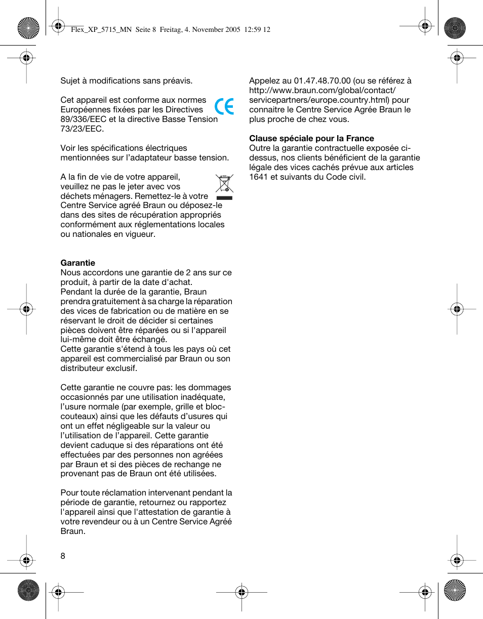 Braun 5715 Flex XP II User Manual | Page 8 / 28
