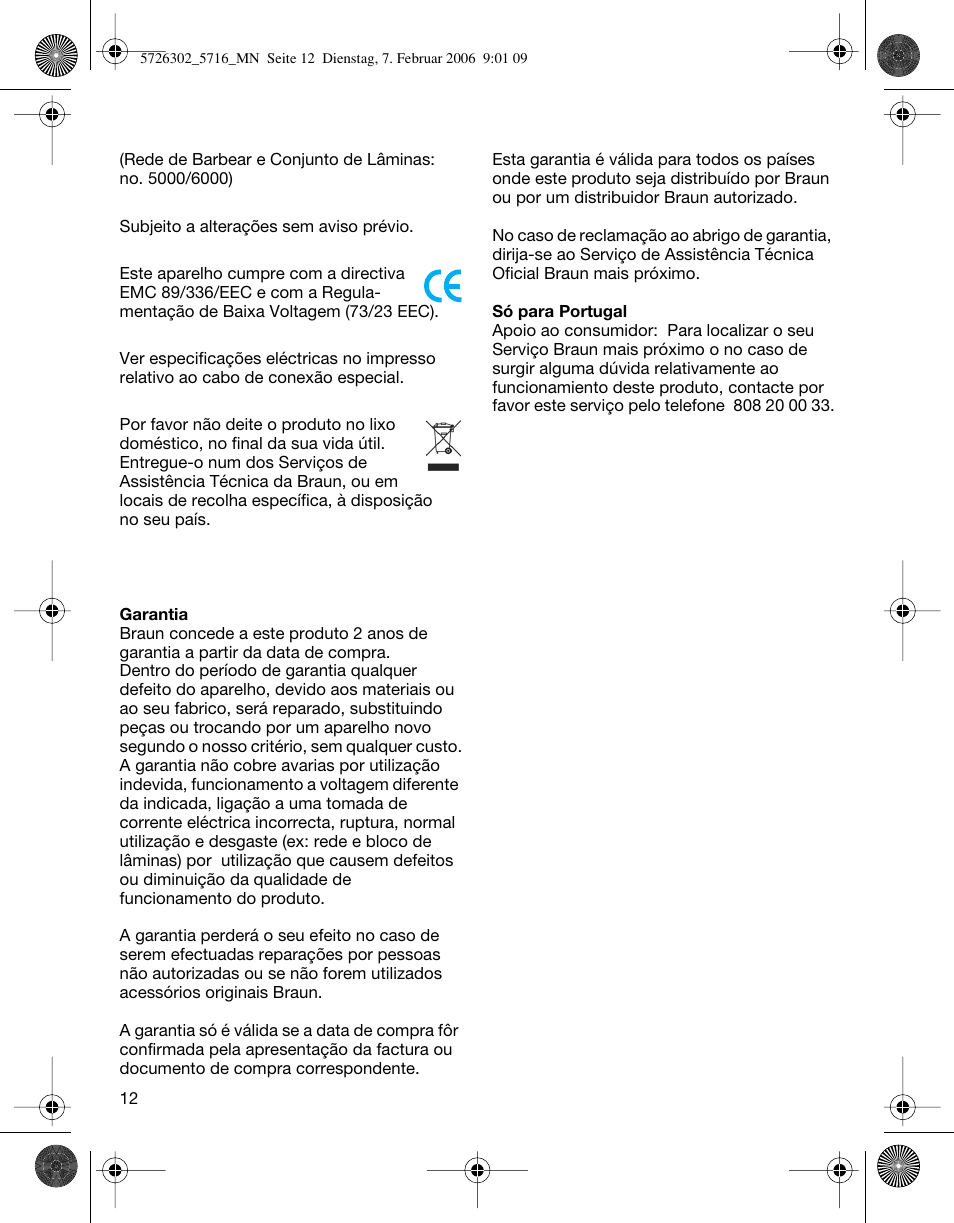 Braun 5716 Flex XP II User Manual | Page 12 / 28