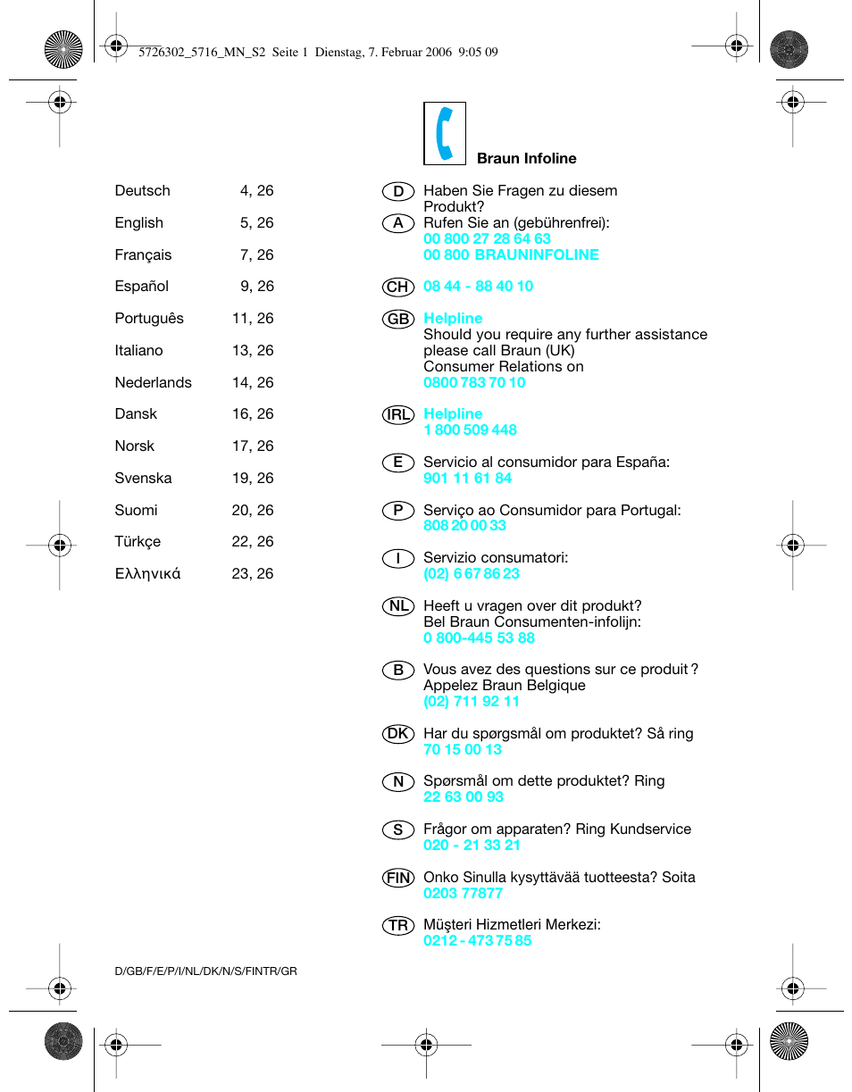 Braun 5716 Flex XP II User Manual | Page 2 / 28