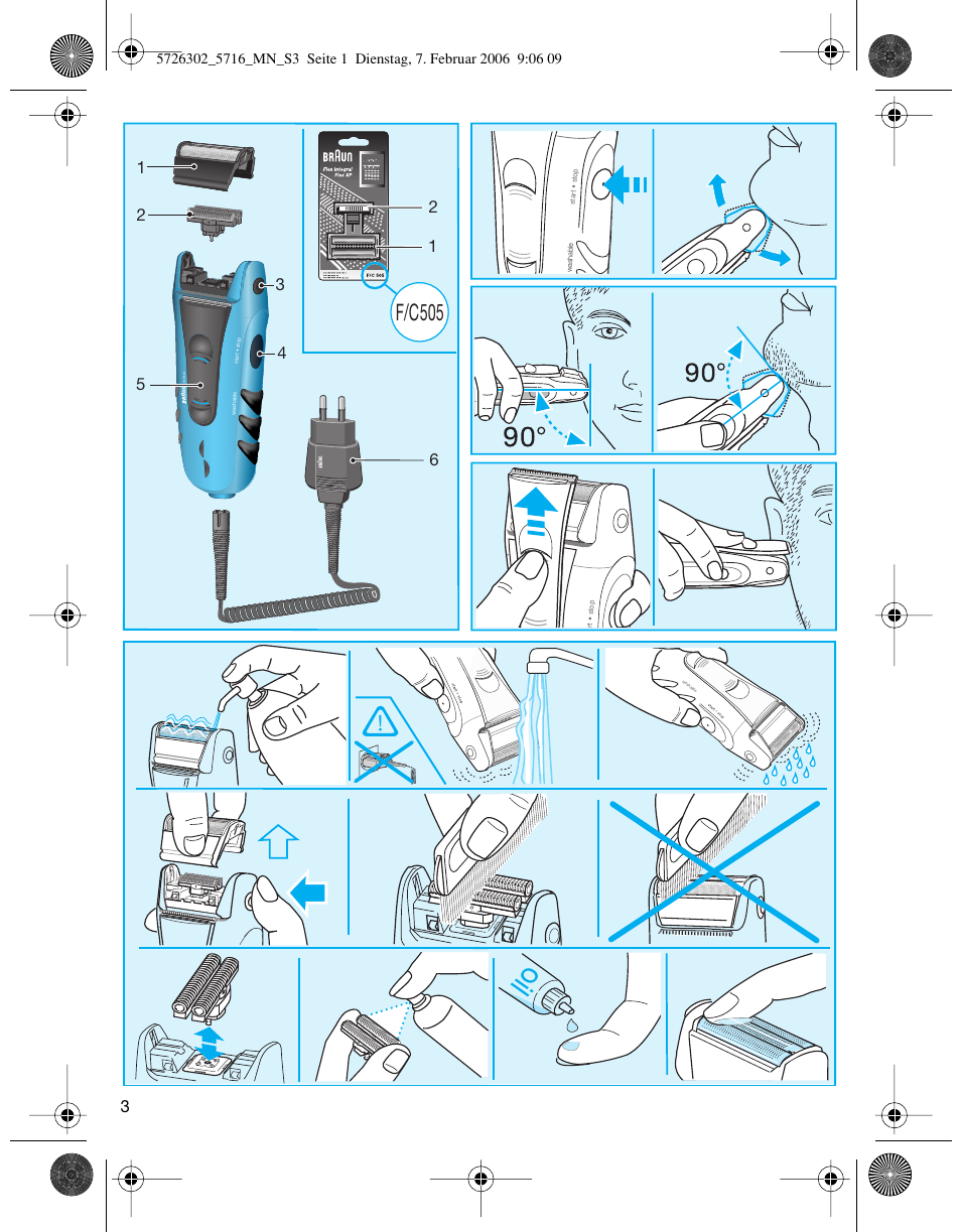 F/c505 | Braun 5716 Flex XP II User Manual | Page 3 / 28