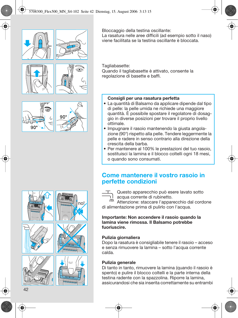 Braun 6610 FreeGlider User Manual | Page 42 / 99